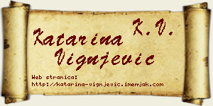 Katarina Vignjević vizit kartica